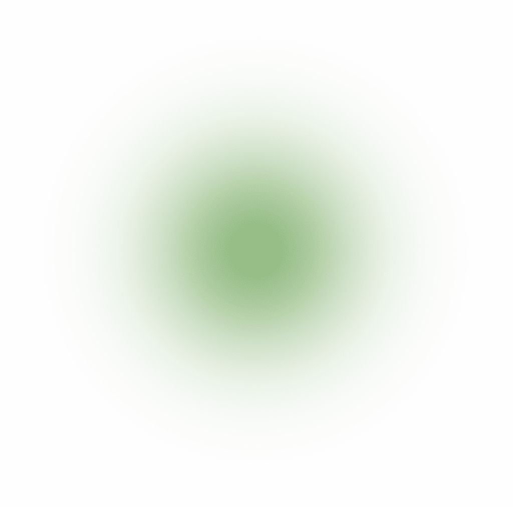 Soft green gradient blur circle on white background